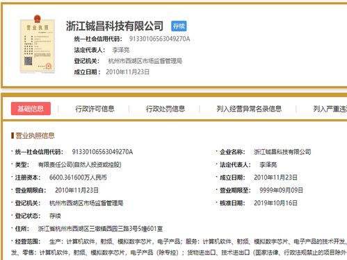 和而泰子公司鋮昌科技最新核準(zhǔn)經(jīng)營(yíng)范圍一覽